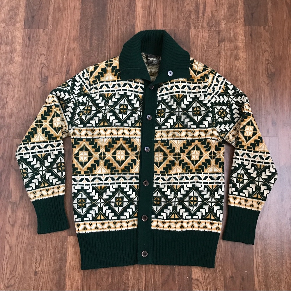 Vtg JCPenney Sweater Cardigan St Patrick's Day
